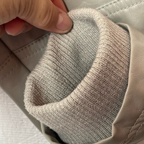 George Jacket Faux Leather Lined Animal Print Aviator Jacket Tan Youth Size XL - Picture 3 of 10